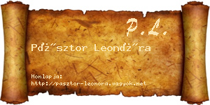 Pásztor Leonóra névjegykártya