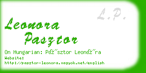 leonora pasztor business card